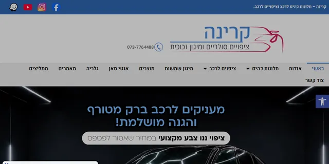 צילום האתר של קרינה דיטיילינג לרכב