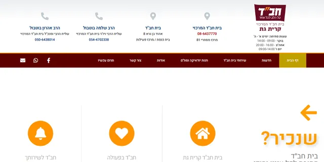 צילום האתר של בית חב"ד קרית גת